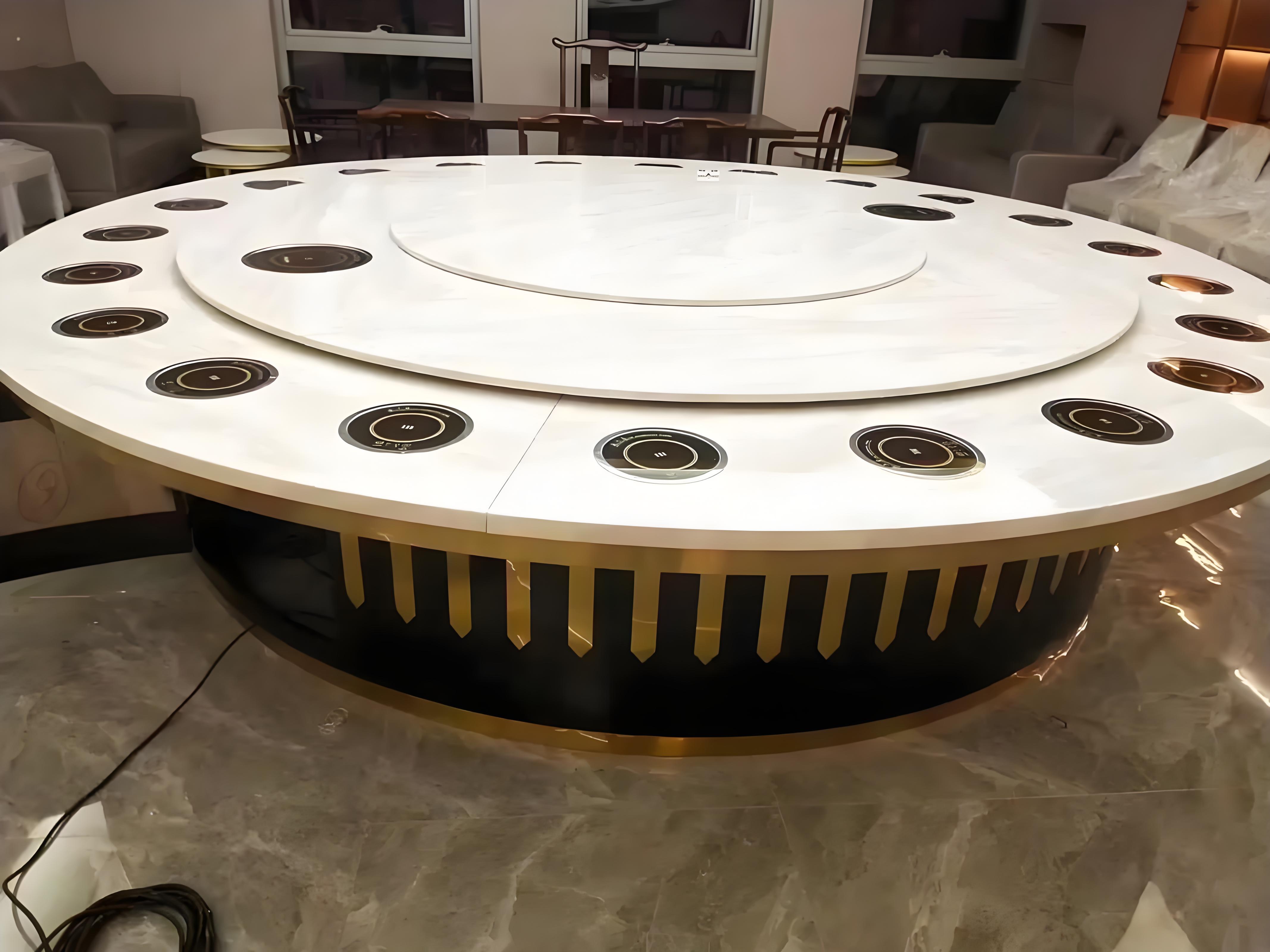 昭通市旋转火锅桌餐桌餐椅 - 方案